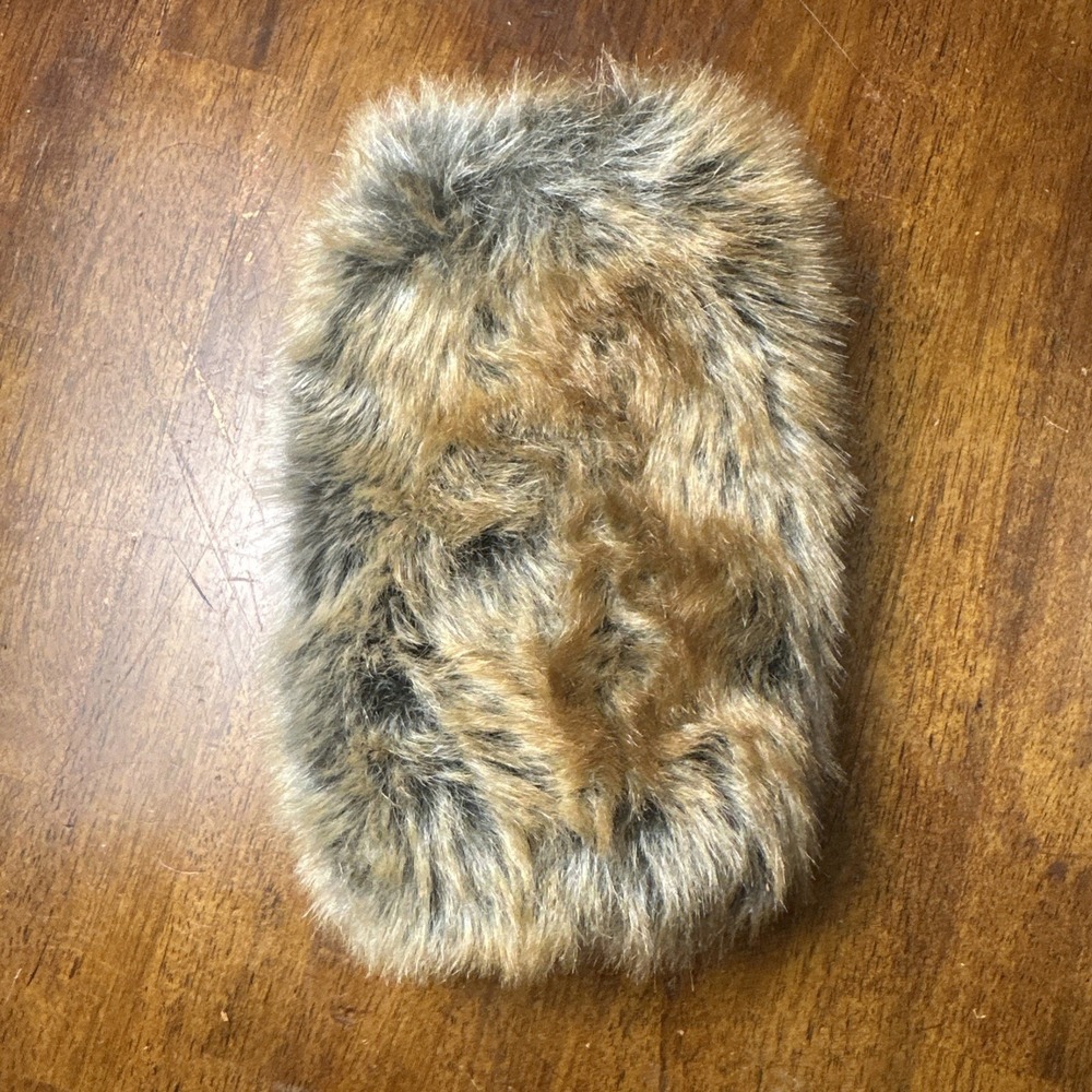 WinterScarf Faux Fur Muff Hand Warmer Brown Black Single Replacement